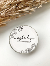Washi tape Studio Lea - Vintage Whimsical Flower BLACK smal
