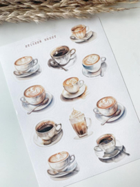 Stickervel Koffie - Studio Art by Lea