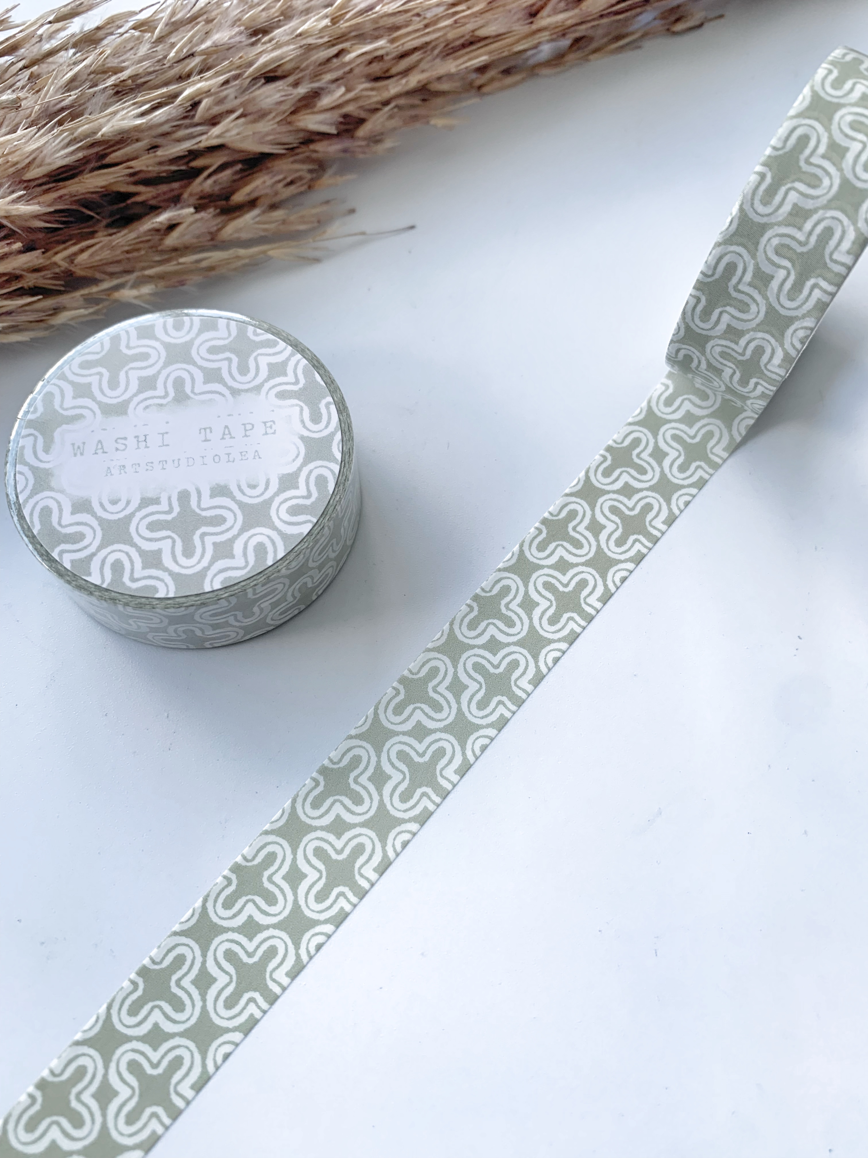 Washi tape Studio Lea - Cross Patterned GREEN