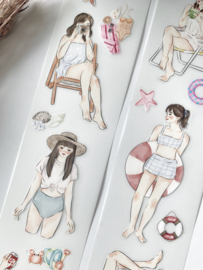 Kiss-cut Pet tape SAMPLE  Swim Time Katkreates