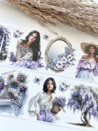 Lilac / Blue garden  Sample 2.5 meter
