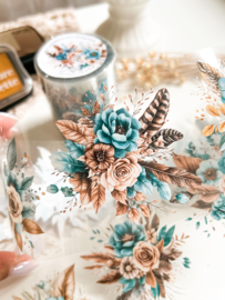 Ma.Journaling  Rust and Teal Symphony 3D Pet sample
