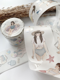 Kiss-cut Pet tape ROL  Swim Time  Katkreates