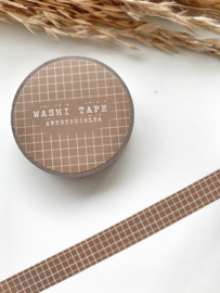 Washi tape Studio Lea - Soft Colored Grid DARK 10mm