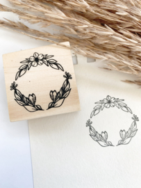 Stempel Bloemen Krans