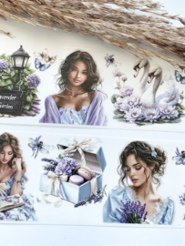 Lilac / Blue garden  Sample 2.5 meter