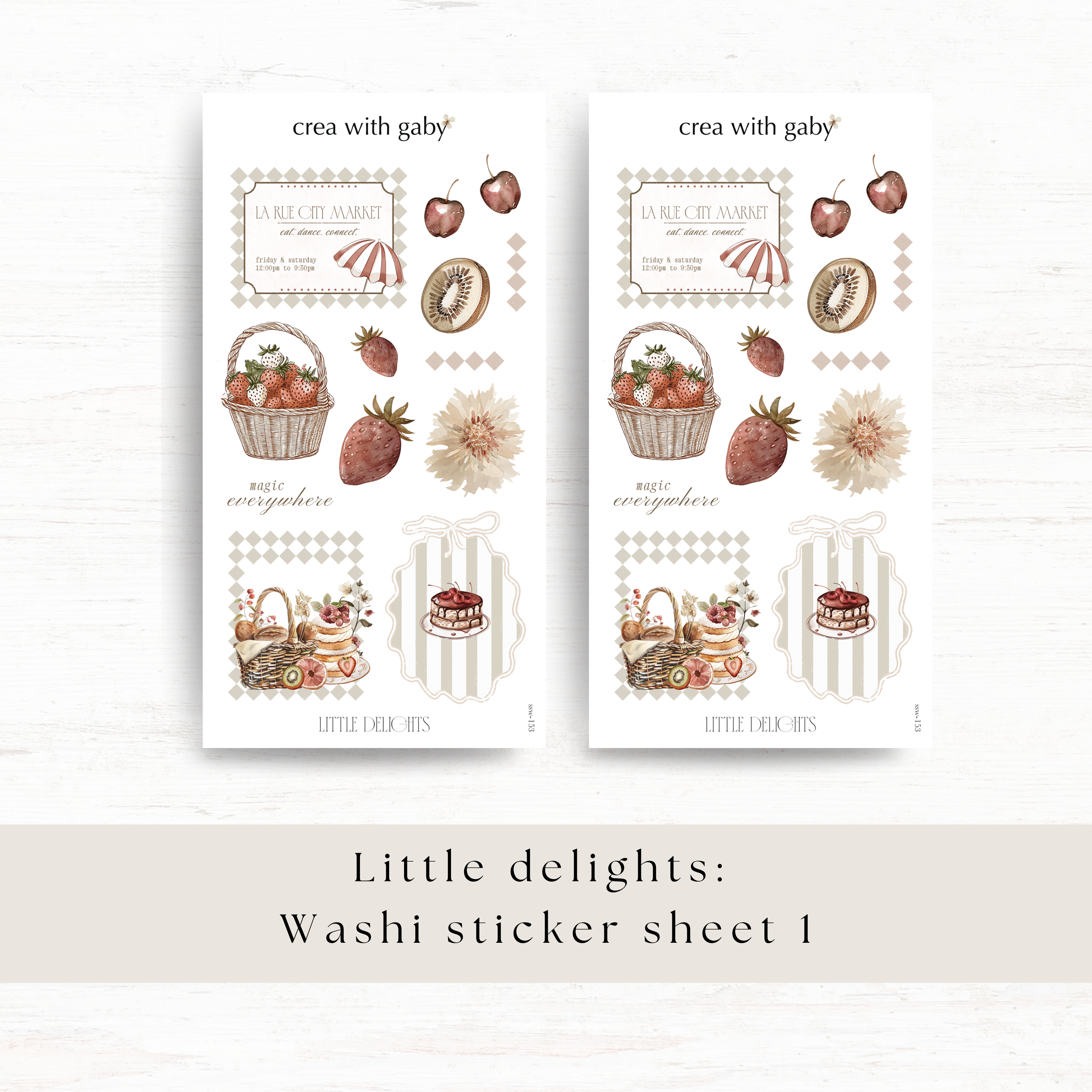 Crea wiht Gaby - Deco sticker - Little delights no 1