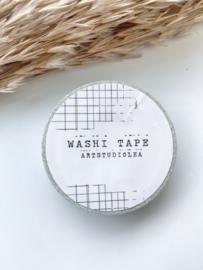 Washi tape Studio Lea - Thin Vintage Grid White