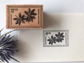 Postzegel stempel 'zwarte bloemen'