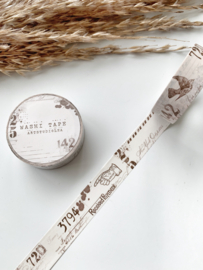 Washi tape Studio Lea - Vintage Collage Pattern BEIGE