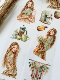 Cottage Bloom and Romantic Farmhouse KISSCUT  Sample  2.5 meter