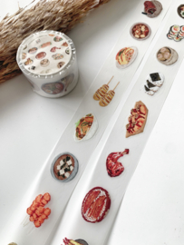 Kiss-cut Pet tape SAMPLE  Asian Food Katkreates