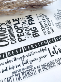 Words and Quotes  Sample  2.5 meter