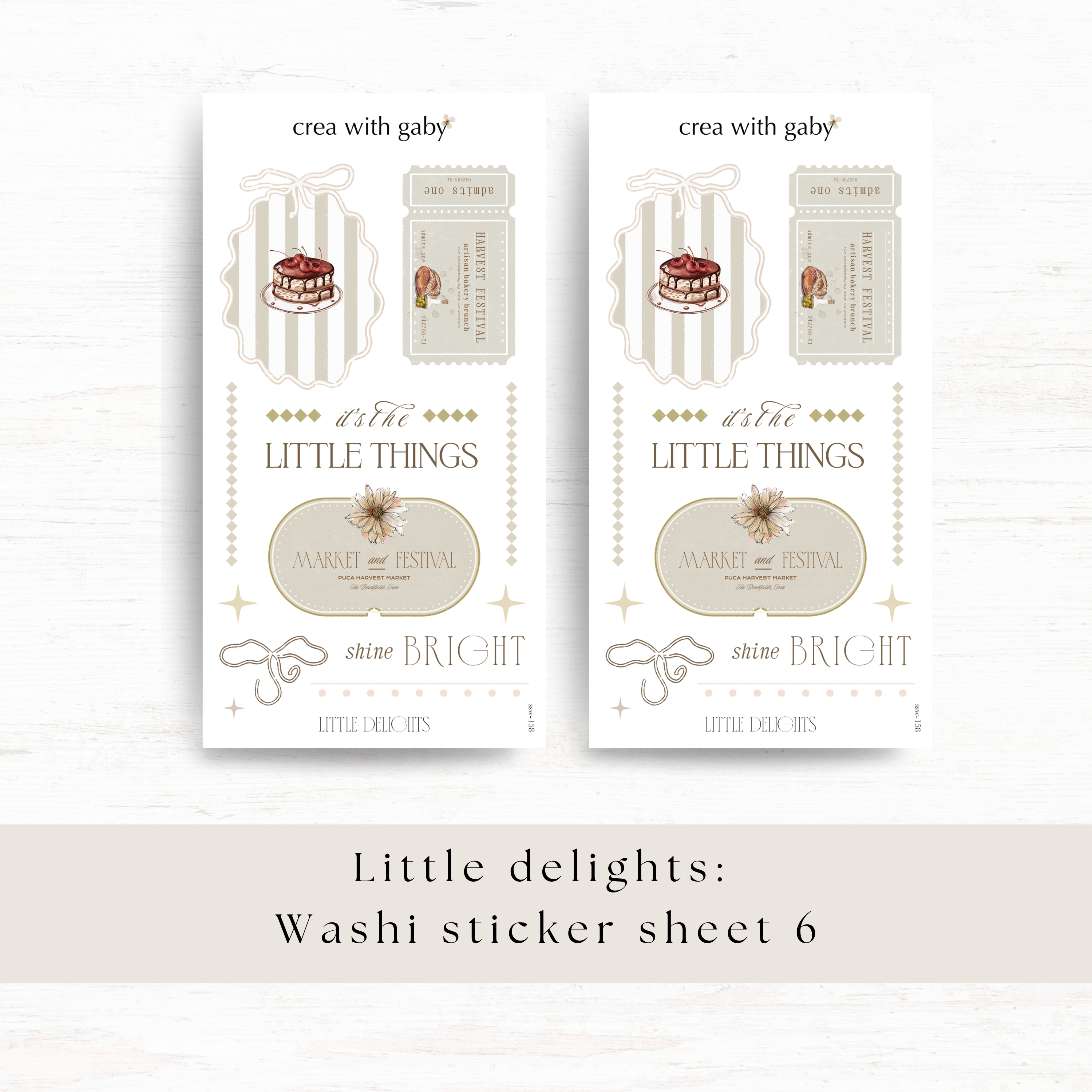 Crea wiht Gaby - Deco sticker - Little delights no 6