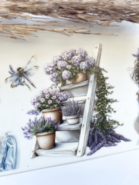 Lilac / Blue garden  Sample 2.5 meter