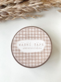 Washi tape Studio Lea   Grid Washitape Coffee