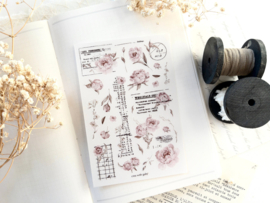 Crea wiht Gaby - Rub-on sticker- The blooming archive