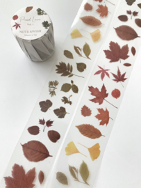 Note and Wish Pet tape Pressed Leaves