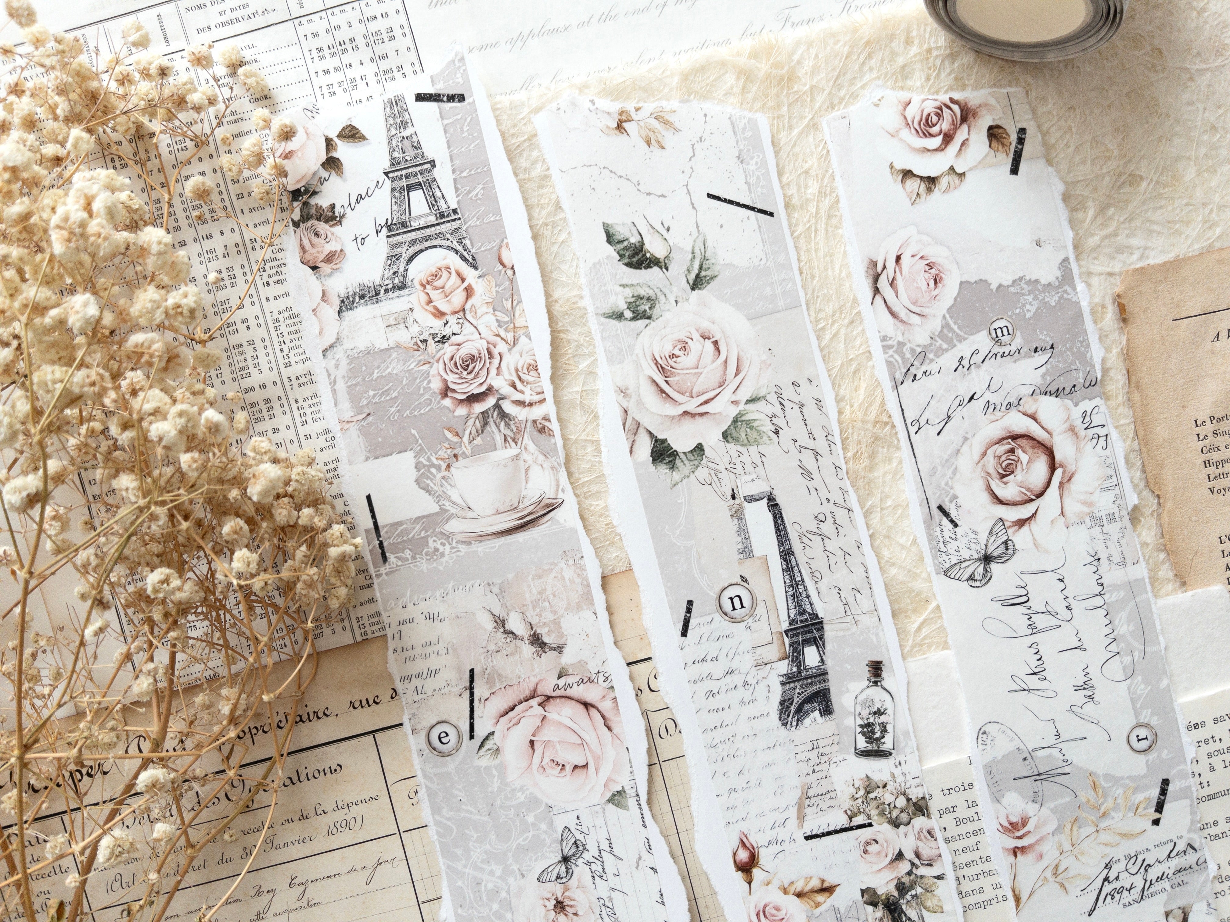 Crea with Gaby - French romance 1 rose PAPER -  SAMPLE