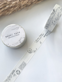 Washi tape Studio Lea - Vintage ephemera white