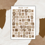 Studio by Lea - sticker  Coffee Scraps Alphabet