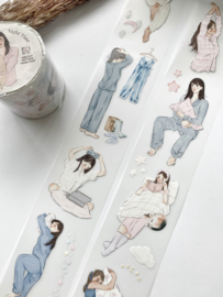 Kiss-cut Pet tape SAMPLE  Night Time Katkreates
