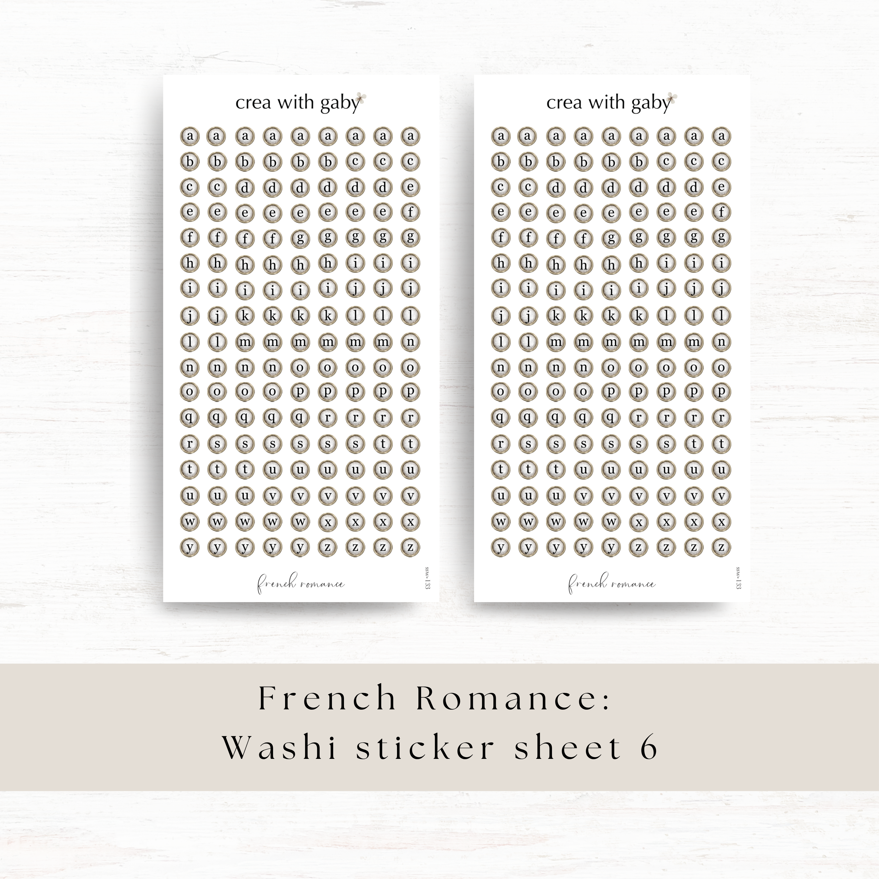 Crea wiht Gaby - Washi sticker - French Romance 6