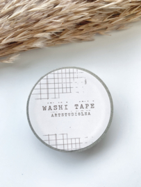 Washi tape Studio Lea - Thin Vintage Grid Beige