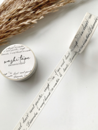Washi tape Studio Lea - Black &White Vintage Hand writing