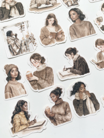 Studio by Lea - sticker pakketje  Cozy Autumn Girls