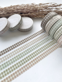 Washi tape Studio Lea - Thin soft colored gingham SETJE