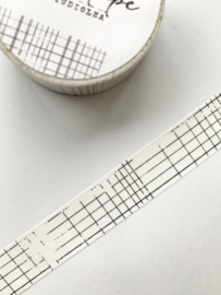 Washi tape Studio Lea - Vintage Grid Black