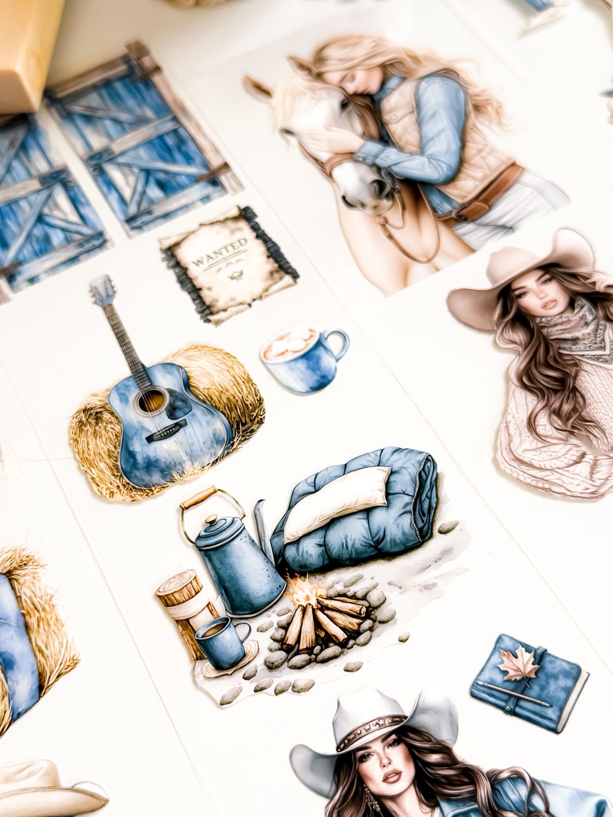 Ma.Journaling  Blue Western 3D Pet sample