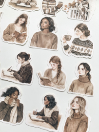 Studio by Lea - sticker pakketje  Cozy Autumn Girls