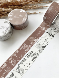 Washi tape Studio Lea - SETJE Distressed Rose Vintage WHITE/ DARK
