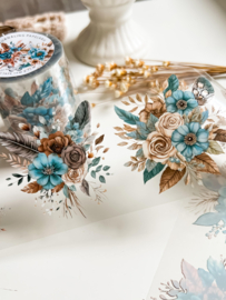 Ma.Journaling  Rust and Teal Symphony 3D Pet sample