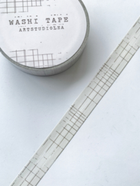 Washi tape Studio Lea - Thin Vintage Grid Beige