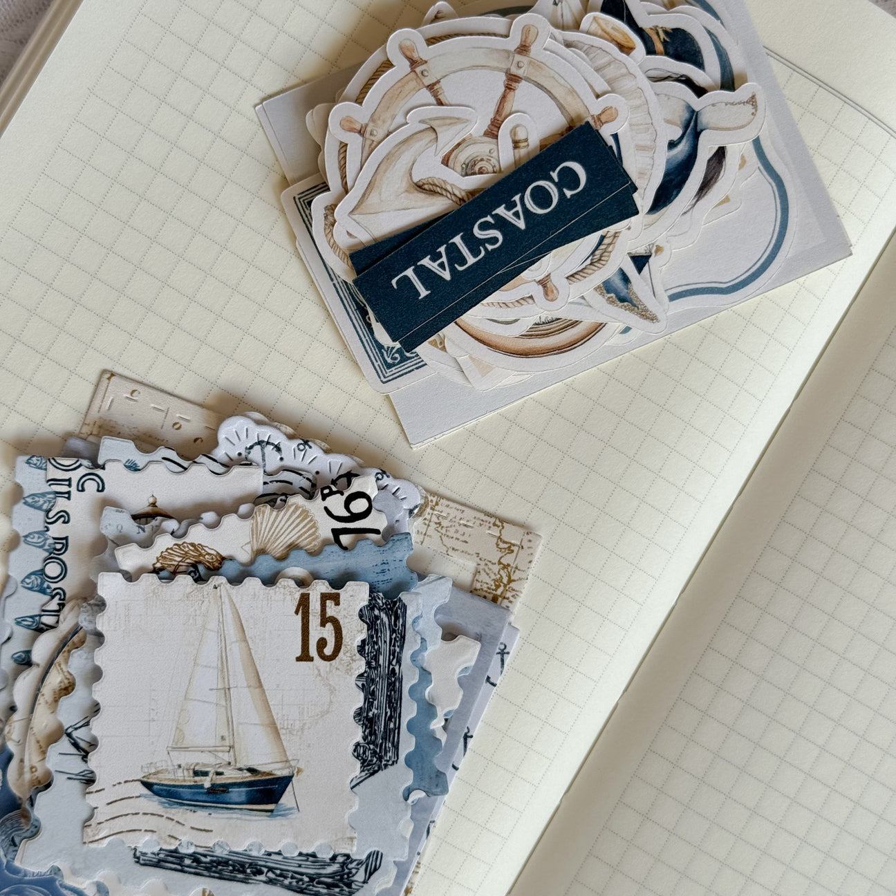 Studio by Lea - sticker pakketje  Nautical ephemera die cut