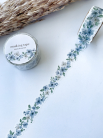 Mindwave Masking tape Flower blue/with