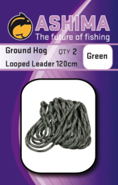 Ashima Ground Hog Looped Leader 120cm green