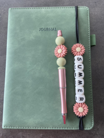 Set balpen + notieboekje groen “summer”
