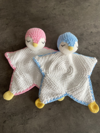 Knuffeldoekje pinguïn roze