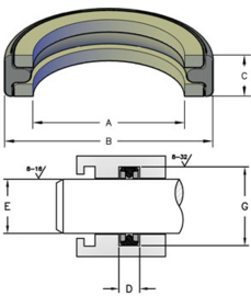 Stangafdichting TR 033 69.85X79.2X7.16