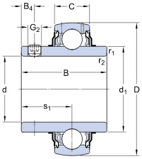 Spanlager YAT 207 SKF 35X72X33 mm