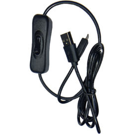 USB naar Micro-USB voedingskabel met AAN/UIT schakelaar