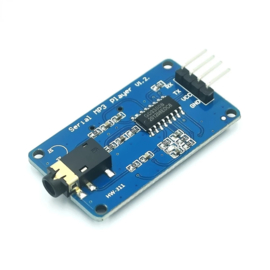 UART TTL Seriële MP3 module met Micro SD slot (YX5300 alternatief)