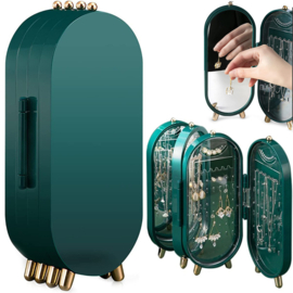 Opvouwbare opbergdoos voor sieraden - Groen