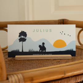 Geboortekaart Julius