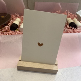 Chocolade hart & houten bruidspaar