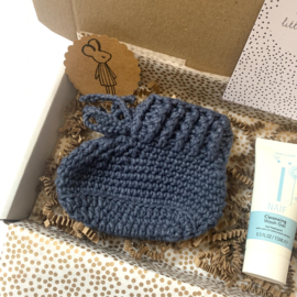 Slofjes oud blauw & Naïf